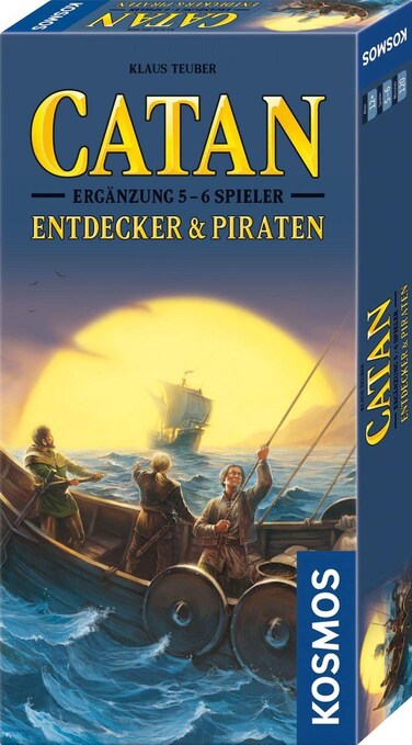 KOSMOS 682767 Catan Explorer and Pirate Supplement for 5-6 People, Supplement to The Expansion Explorers &amp; Pirates, from 12 Years for 2-6 People, Settlers of Catan
