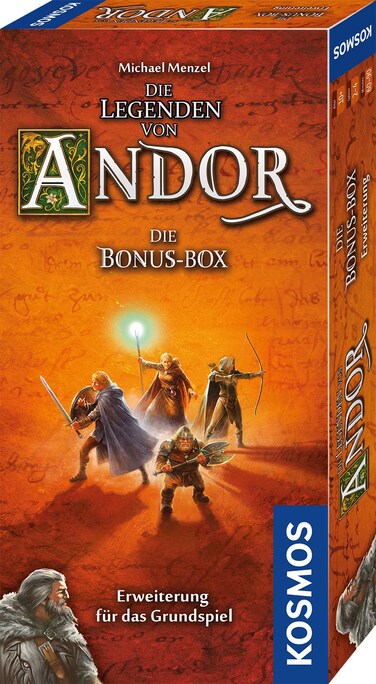 Kosmos 684358 Andor - The Bonus Box, Expansion for The Basic Game The Legends of Andor with New Legends, Characters and Challenges, Board Game for 2-4 People from 10 Years