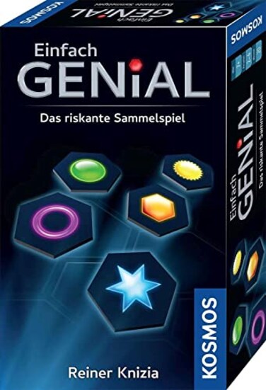 KOSMOS 712662 Simply Genial - The Risky Collecting Game, Small Gift Game from 7 Years for 2-4 People, Travel Game, Board Game, Gift for Birthday, Souvenir