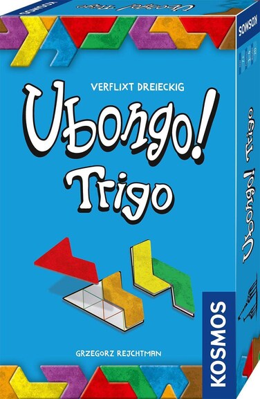 Kosmos 712693 Ubongo! Trigo, The Well-Known Tile Game in Triangular Parts, Souvenir Game for 1 to 4 People, from 7 Years, Family Game, Board Game, Travel Game, Small Gift, Souvenir