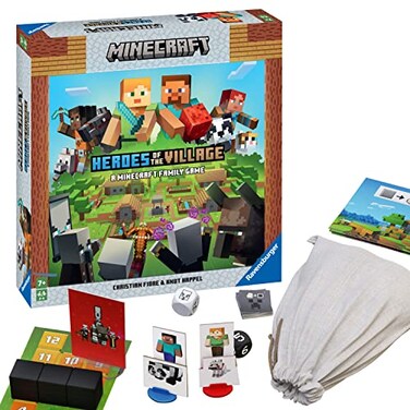 Ravensburger Minecraft Heroes of The Village   Cooperative Board Game   Exciting &amp; Unpredictable   Perfect for Families and Minecraft Enthusiasts   Suitable for Kids &amp; Adults