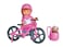 Simba Evi Love 105733273 Holiday Fun Bicycle Doll with Bicycle Dog and Backpack Dress-up Doll, 12 cm, for Children from 3 Years