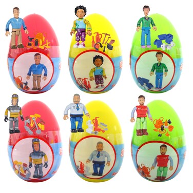 Fireman Sam Articulated Play Figure Capsule Characters - All 6 Characters - Fire Captain Steele, Dylis Price, Arnold McKinley, Moose Roberts, Mandy Flood &amp; Fireman Sam
