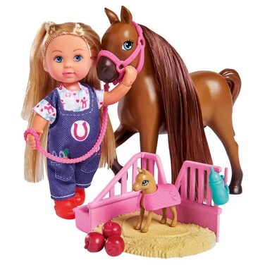 Simba 105733487 Evi Love Veterinary Clinic Horse Doll, Assorted