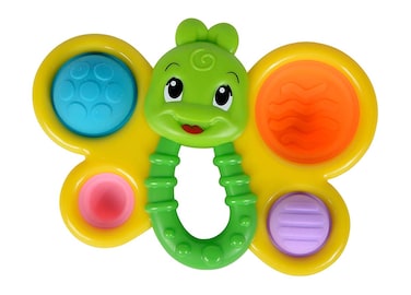 Simba 104010007 ABC Lustiger Plopp Schmetterling/mit 4 weichen Ploppern in bunten Farben / 14cm Funny Butterfly/with 4 Soft Ploppers Colours / 14 cm