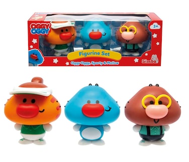 Simba OggyOggy 109356133 Figure Set with Oggy, Sporty and Mallow, 7 cm Toy Figures, Children's Series, Baby Cat, Kittens, from 3 Years