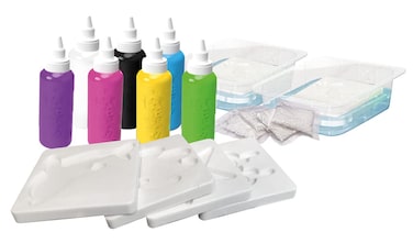 Simba, Aqua Gelz 106322562 Creative Set of 7 Coloured Gel Bottles 30 ml Each 4 Moulds and 4 Water-Based Additives from 8 Years