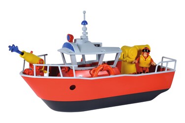 Simba - Fireman Sam Titan Fireboat, 32 cm, with Sam Action Figure, from 3 Years