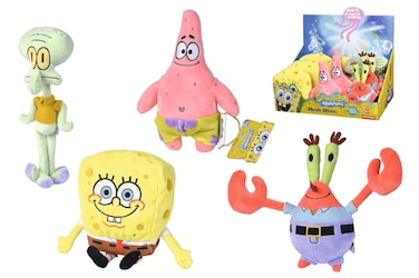 Simba - Spongebob Squarepants Patrick Crab Squidward 20cm Soft Material 100% Recycled Filling, Official License, You Will Receive One Randomly Suitable for All Ages (109491002SPB)