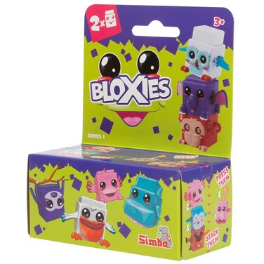 Simba - Bloxies Pack of 2 - Colourful Square Animals to Collect - Articulated Figurines - From 3 Years - 105952626S12, Small