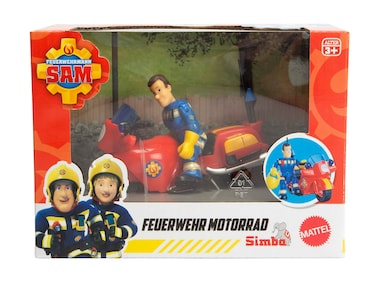 Simba 109252654 Fireman Sam Fire Brigade Motorcycle with Figure and Accessories, 10.5 cm, from 3 Years