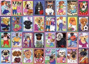 Wonder Forge Dandy Dogs 1000 Piece Jigsaw Puzzle for Adults   Unique, Perfectly-Fitting Pieces   Fun, Vibrant Imagery   Amazon Exclusive