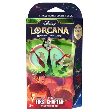 Ravensburger Disney Lorcana TCG: The First Chapter - Ruby &amp; Emerald Single-Player Starter Deck   Engaging Gameplay   Over 200 Original Disney Artworks   Ideal for Ages 8+