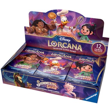 Ravensburger Disney Lorcana TCG: Shimmering Skies Booster Pack Display   24 Packs with 12 Trading Cards Each   Ideal for Collectors &amp; Disney Fans   Suitable for Ages 8+
