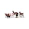 Schleich Farm World 7-Piece Farm Animal Gift Set Including Dalmatian, Cat, Pig, Goat, Rooster, Texas Longhorn Calf and Pinto Foal Animal Toys