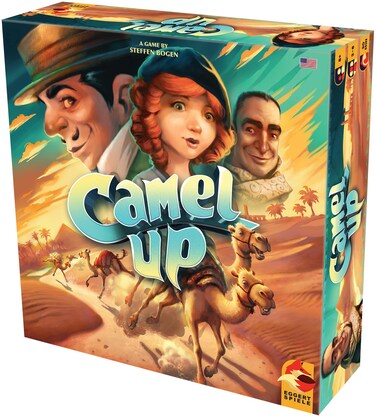 Camel Up (Second Edition)   Strategy , Dice Game   Family Board Game for Adults and Kids   Ages 8 and up   3 to 8 Players   Average Playtime 30-45 Minutes   Made by Eggertspiele