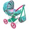 Baby Alive: Deluxe Classic Doll Pram - Green, Pink, Hearts - Accessory for Dolls Up to 18", Matching Shoulder Bag, Foldable, Storage, Kids Toy, Age 3+