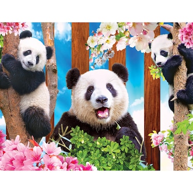 RoseArt - Kodak Premium - Panda Playtime - 100 Piece Jigsaw Puzzle for Adults