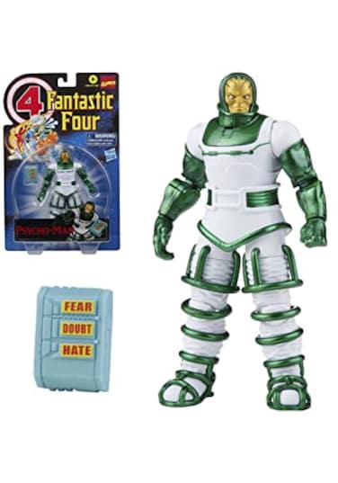 Marvel Hasbro Legends Series Retro Fantastic Four Psycho-Man 6-inch Action Figure Toy, Includes 1 Accessory