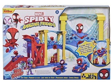 Marvel Spidey &amp; His Amazing Friends Action Figures Superheroes + Villains (Choose Figure) (Web Squad City Chase Playset)