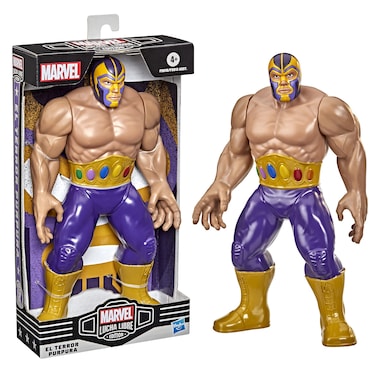 Marvel Lucha Libre Edition El Terror Purpura Thanos Luchador Wrestler Action Figure, Multicolor