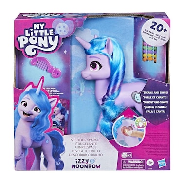 My Little Pony: Make Your Mark Toy See Your Sparkle Izzy Moonbow -- 8-Inch Pony for Kids that Sings, Speaks, Lights Up
