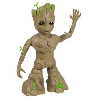 Marvel Studios I Am Groot Groove 'N Grow Groot, 13.5-Inch Interactive Action Figure, Responds to Music and Sounds, Super Hero Toys for Kids 4 and Up