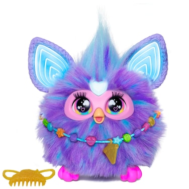 Furby Purple, 15 Fashion Accessories, Interactive Plush Toys for 6 Year Old Girls &amp; Boys &amp; Up, Voice Activated Animatronic