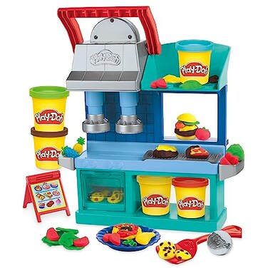 Play-Doh Kitchen Creations Busy Chef's Restaurant Playset, 2-Sided Play Kitchen Set, Preschool Cooking Toys, Kids Arts &amp; Crafts, Ages 3+
