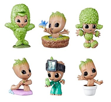 Marvel I Am Groot Figure Collection, 6 Mini Groot Action Figures Set, Super Hero Toys, Toys for Kids Ages 4 and Up (Amazon Exclusive)