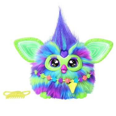 Furby Galaxy Edition, Glow in The Dark, 15 Fashion Accessories, Interactive Plush Toys for 6 Year Old Girls &amp; Boys &amp; Up, Voice Activated Animatronic (Amazon Exclusive)