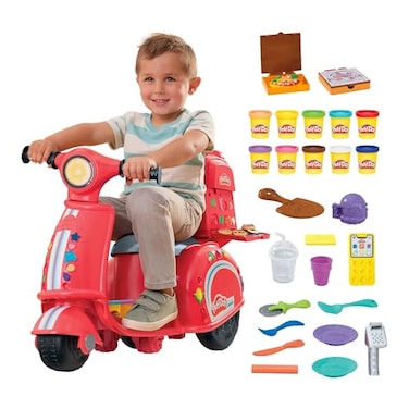 Play-Doh Pizza Delivery Scooter Playset, Large Ride-On Play Food Preschool Toys, Toy Pizza Set for Kids, Arts &amp; Crafts for Boys &amp; Girls, Ages 3+
