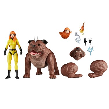 Marvel Legends Series Crystal and Lockjaw, Deluxe Comics Collectible 6-Inch Action Figures