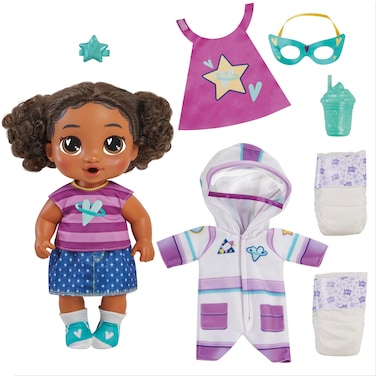 Baby Alive Super BFF Tilly Tinker Black Hair Dress Up Baby Doll Playset, 11 Inches, Toys for 3 Year Old Girls &amp; Boys &amp; Up (Amazon Exclusive)
