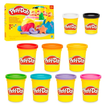 Play-Doh 9 Pack Favorite Color Set, Assorted Colors, 2 &amp; 4 Ounce Modeling Compound Cans, Kids Arts &amp; Crafts, Preschool Toys for 2 Year Old Girls &amp; Boys &amp; Up (Amazon Exclusive)