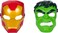 Marvel Avengers Hero Mask Multipack, Iron Man &amp; Hulk Mask 2-Pack, Super Hero Roleplay Toys for Kids Ages 5 and Up