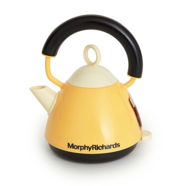 Casdon 64850 Morphy Richards Interactive Toy Kettle for Children Aged 3+   Encourages Endless Imaginative Role-Play Fun, Yellow,13.5 x10.5x14.5 cm