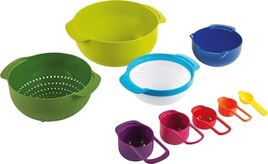 Casdon Joseph Joseph Nest   Colourful Toy Food Prep Set for Children Aged 3 Years &amp; Up   Includes 9 Different Sized Utensils!