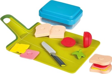 Casdon Joseph Joseph GoEat   Toy Lunch Prep Set for Children Aged 2 Years &amp; Up   Equipped with Lunchbox &amp; Choppable Food!