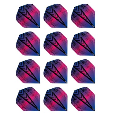 Red Dragon Darts Hardcore Radical Rainbow Extra Thick Standard Dart Flights - 4 Sets Per Pack (12 Dart Flights in Total)