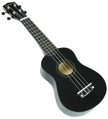Martin Smith UK-222-BK Soprano Ukulele, Black