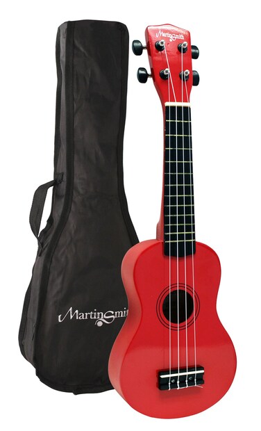 Martin Smith UK-222-RD Soprano Ukulele, Red