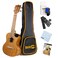 RockJam Premium Concert Ukulele Kit with Tuner, Gig Bag, Strap, Picks &amp; Spare Strings, 4, Right, Natural, Full (RJUK-712C-N)