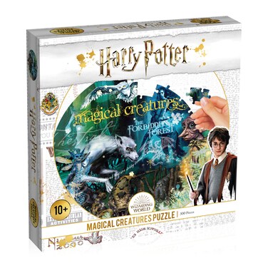 Top Puzzles Harry Potter Magical Creatures 500 Piece Jigsaw Puzzle Game, piece together the forbidden forest including Acromantula and Pixies, gift and toy for ages 10 plus