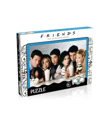 Top Puzzles Friends Milkshake 1000 Piece Jigsaw Puzzle Game, Assemble characters from the popular TV Series including Joey, Ross, Rachel, Chandler, Phoebe and Monica, gift for ages 10 plus