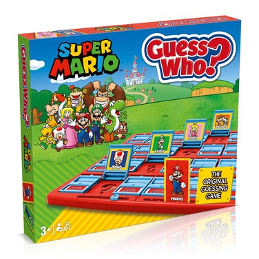 Winning Moves Super Mario Guess Who? Board Game, Play with Classic Nintendo Characters Including Mario, Luigi, Peach, Bowser, and Donkey Kong, 2 Players Makes a Great Gift for Ages 3 Plus