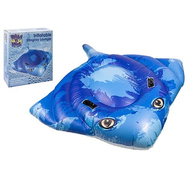 PMS 41014 Blue Stingray Lounger (188 x 145 cm) 1 Pc. -Comfortable &amp; Stylish Design, Perfect for Pool Parties, Beach, Summer Relaxation, Family Fun, &amp; More, Multicolor