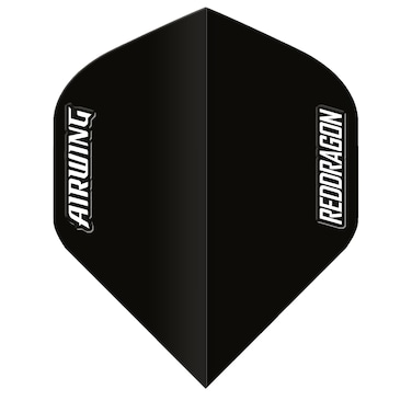 RED DRAGON Airwing Unique Moulded Black Standard Dart Flights 1 Set Per Pack (3 Dart Flights in Total)