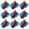 RED DRAGON Yin Yang Double Sided Peter Wright Snakebite Green, Blue &amp; Red Standard Dart Flights 3 Sets Per Pack (9 Dart Flights in Total)