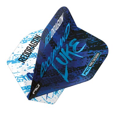 RED DRAGON Yin Yang Double Sided Luke Humphries World Champion Blue &amp; White Standard Dart Flights 3 Sets Per Pack (9 Dart Flights in total)